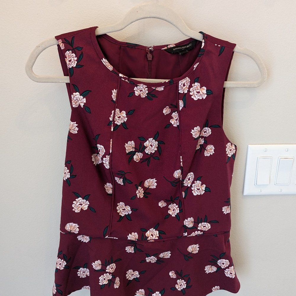 Banana Republic Sleeveless Peplum Top